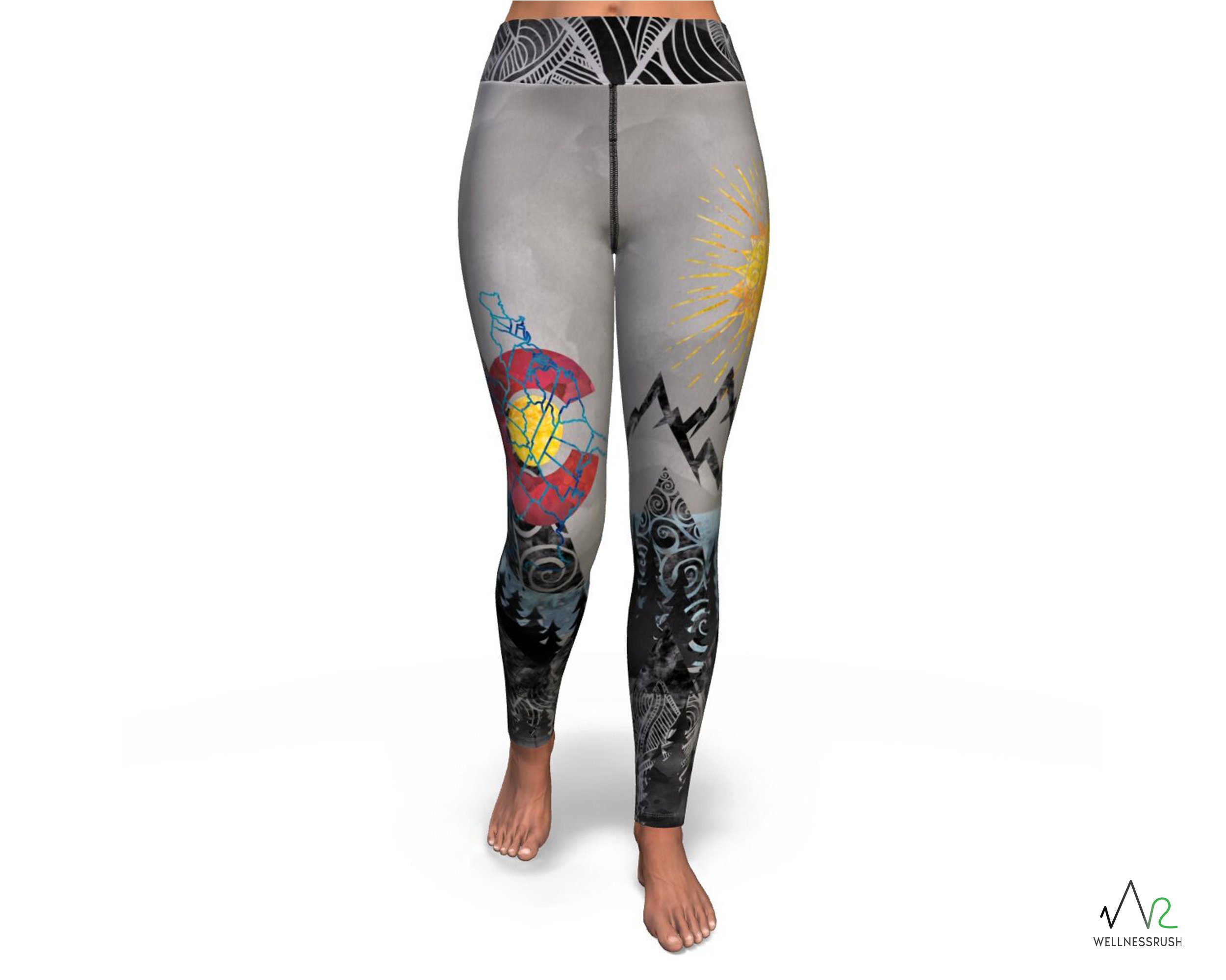 Colorado Flag and Mountains Womens Slim Pants Leggings Athletic Yoga Pants Colorado Flag and Mountains Womens Slim Pants Leggings Athletic Yoga Pants