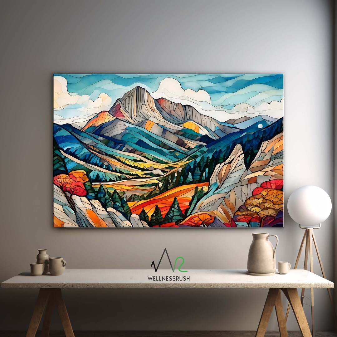 Tabegauche Peak Colorado Mountain Canvas Home Decor, CO 14er ...