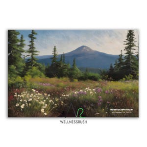 Mt Washington Wall Decor, New Hampshire, White Mountain, Vintage Retro Home RoomArt, Anniversary Gift, Birthday Gift, Nature Mountain Forest