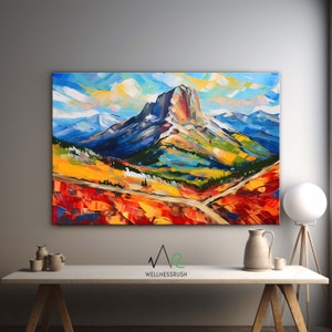 El Diente Peak Colorado Fourteeners Home Wall Art, CO 14er, Maximalist Decor, Dopamine Decor, Anniversary Gift, Hiker Gift, Birthday Gift