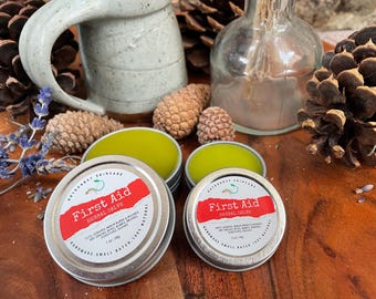 First Aid Herbal Infused Salve for Hikers - All purpose Balm for Wounds, Scrapes, Cuts, and Bites - Ointment Skincare Gift for Adventurers