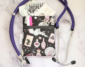 Nurse Scrub Pocket Organizer • Nurse Organizer. Nurse Gift, Nurse Graduation Gift, Clinical, RN, CNA, LPN, Vet Tech • Tarot, Witch