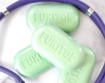 Fukitol Nurse Bath Bomb, Bath Fizzy, Nurse Gift, Eucalyptus Bath Bomb, Gag Gift for Nurse Healthcare Worker, Essential Employee Gift