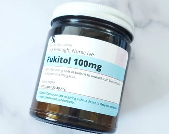 Fukitol Nurse Candle©, Adult Humor Nurse Candle, Eucalyptus & Spearmint Candle Gag Gift for Nurse Healthcare Worker, Essential Employee Gift