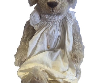 BOASSY gegliedertes Mohair-Teddybär-Plüschtier mit Etikett, 35,6 cm