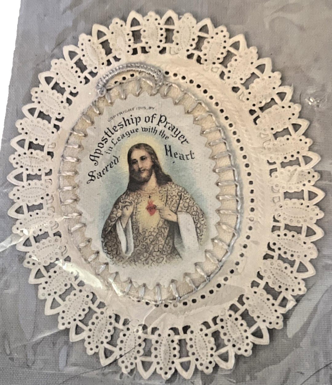 Antique Sacred Heart of Jesus Lace Holy Card Religious Prayer Card - Etsy