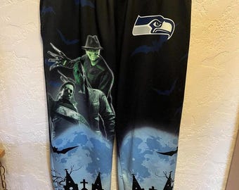 Seattle Seahawk Horror Halloween Sweats Youth XXL