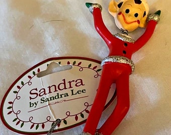 Sandra By Sandra Lee Bobble Head Elf Christmas Ornament #2