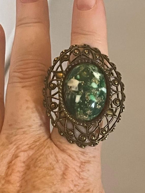 C1940s Adjustable Statement Ring 1.75" - image 1