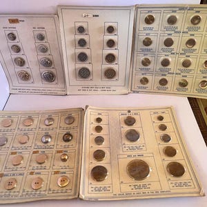 C1970s verkoper voorbeeldkaarten kaarten MOD metalen 5 kaarten