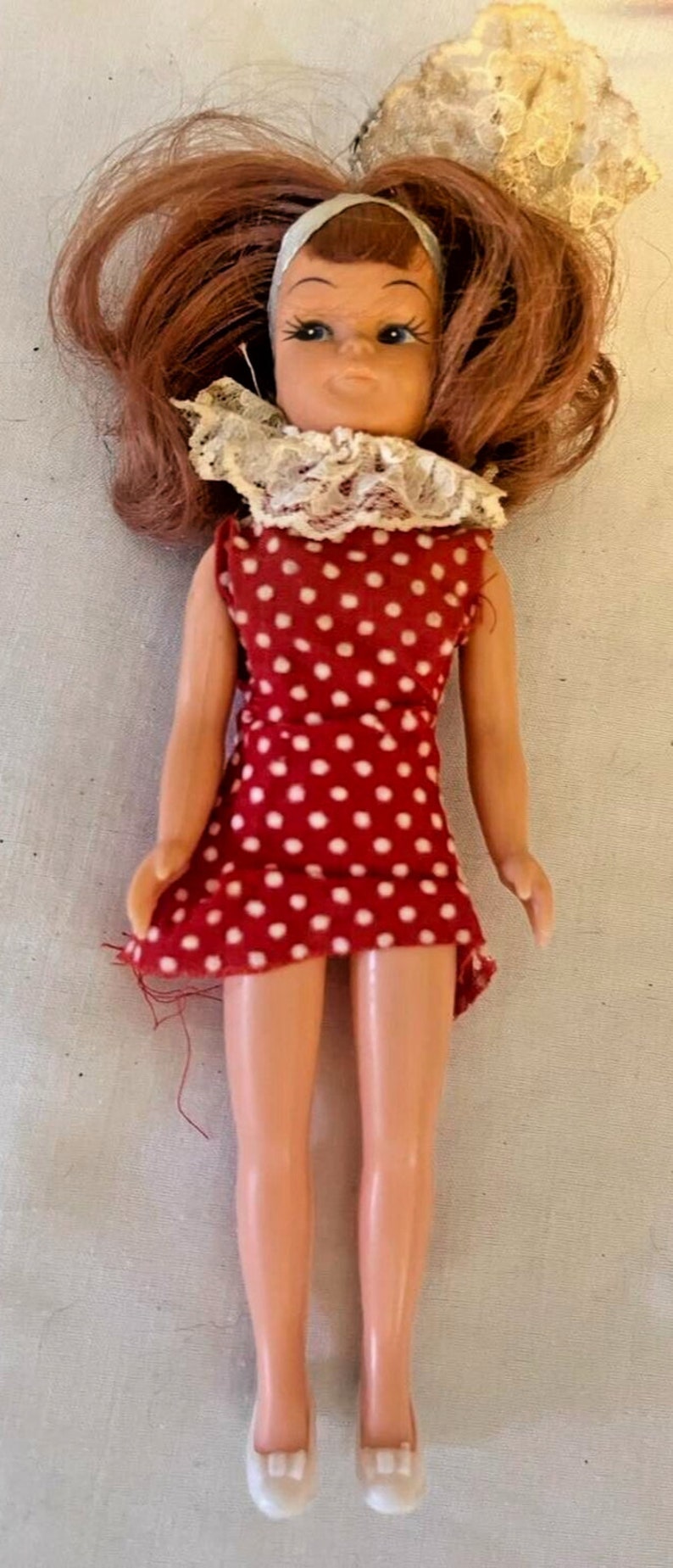 1960's Hard Plastic Doll HONG KONG Redhead imagem 1