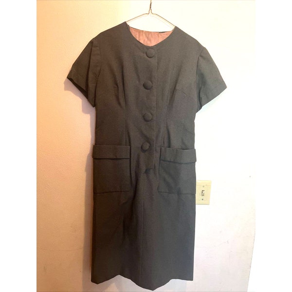 1950’s Secretary Core Charcoal Dress