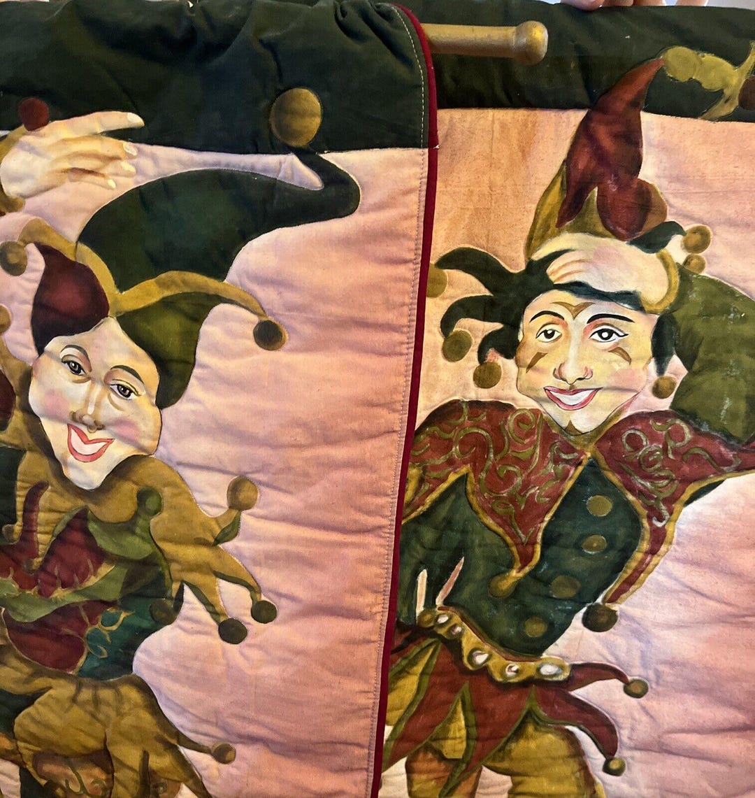 Jester Ruffle Banner Hand Painted JESTER Tapestry Banner Wall Hangings - Etsy