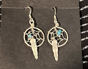 Northwest Native Artisan Made Sterling Ohrringe Traumfänger