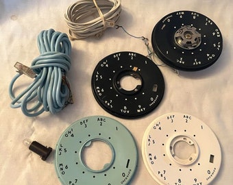 Vintage Telefon-Gesichtsplatten, Kabel-Lot