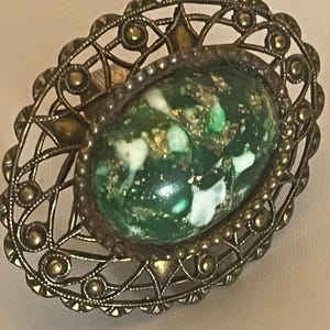 C1940s Adjustable Statement Ring 1.75" image 4