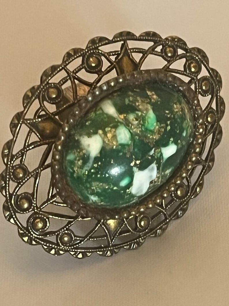 C1940s Adjustable Statement Ring 1.75" image 4