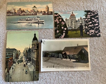 Lot de cartes postales de la Colombie-Britannique - MALAHAT Vancouver Victoria 1910