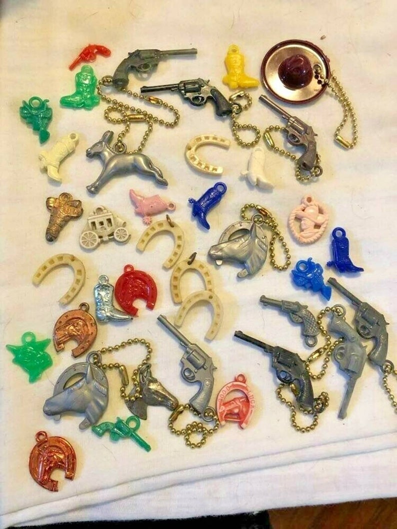 BIG LOT 38 WESTERN Cracker Jack Gumball Prize Keychains Charms Etsy