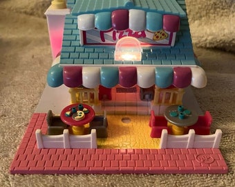 Jahrgang 1993 Bluebird Polly Pocket Pizzeria Pizza Parlour Spielset nur, funktioniert!