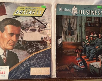 Nation's Business Jan 1949 Robert Riggs Cover Oct 1946 Franklin Wittmack cover