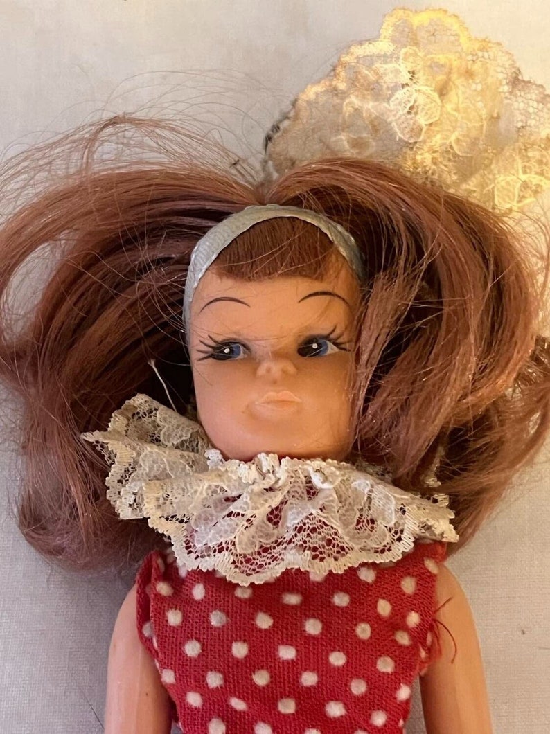 1960's Hard Plastic Doll HONG KONG Redhead imagem 3