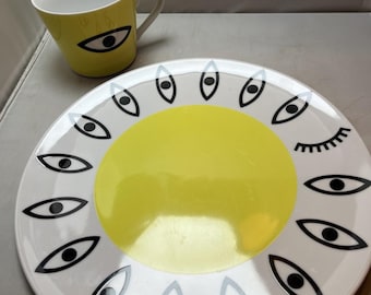 IKEA Glodande YELLOW Plate Mug Walter Van Beirendonck