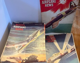 Model Airplane News Magazine Lot von 46 Ausgaben aus den 1940er Jahren 1943-1950 GETRAGEN