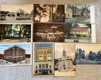 Lote de 9 postales de Massachusetts para adolescentes y 1 de Wisconsin