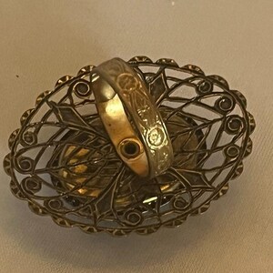 C1940s Adjustable Statement Ring 1.75" image 3