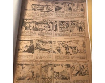 Riesige Menge Platin- und Golden-Age-Clipped-Comicstrips aus Zeitungspapier, 613 Streifen!