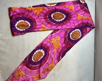Psychedelic Cloth Belt Tie 1960s Vintage 54"