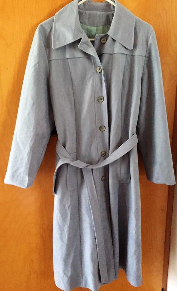 baby blue trench coat