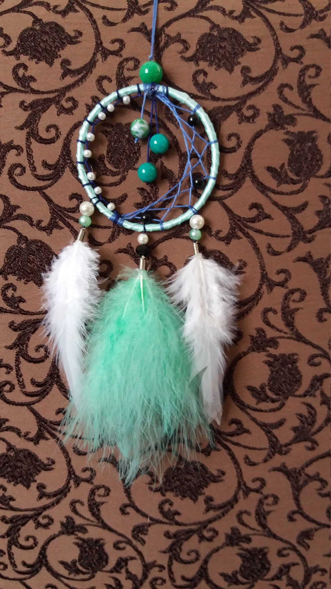 Blue Dreamcatcher Small Dream Catcher Car Hanging Car Dream Etsy