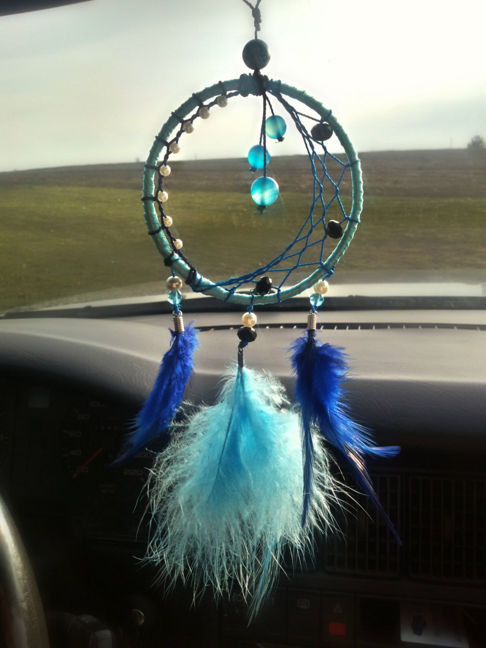 Blue Dreamcatcher Small Dream Catcher Car Hanging Car Dream Etsy