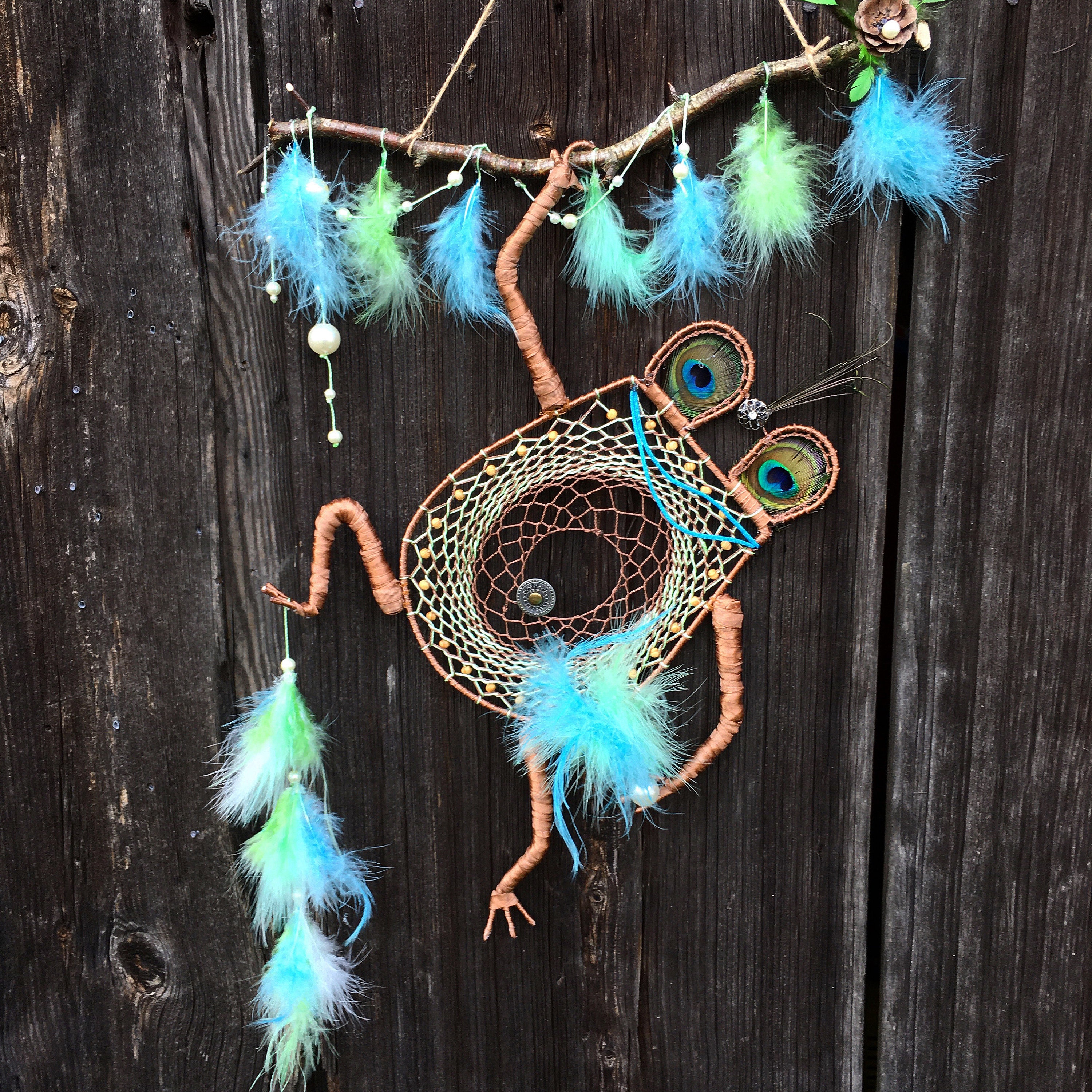 Big Frog Dreamcatcher Animal Dream Catcher Peacock Bohemian - Etsy UK Big Frog Dreamcatcher Animal Dream Catcher Peacock Bohemian - Etsy UK