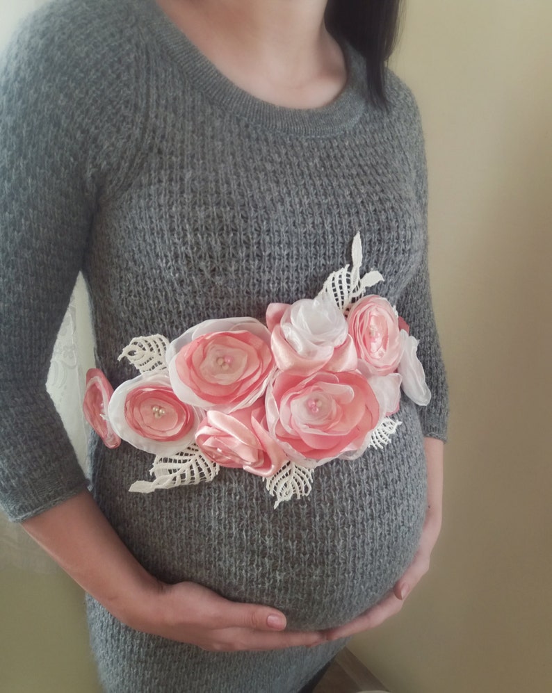 Pink Maternity Belt Sash Belt Wedding Belt Floral Belt Flower Etsy