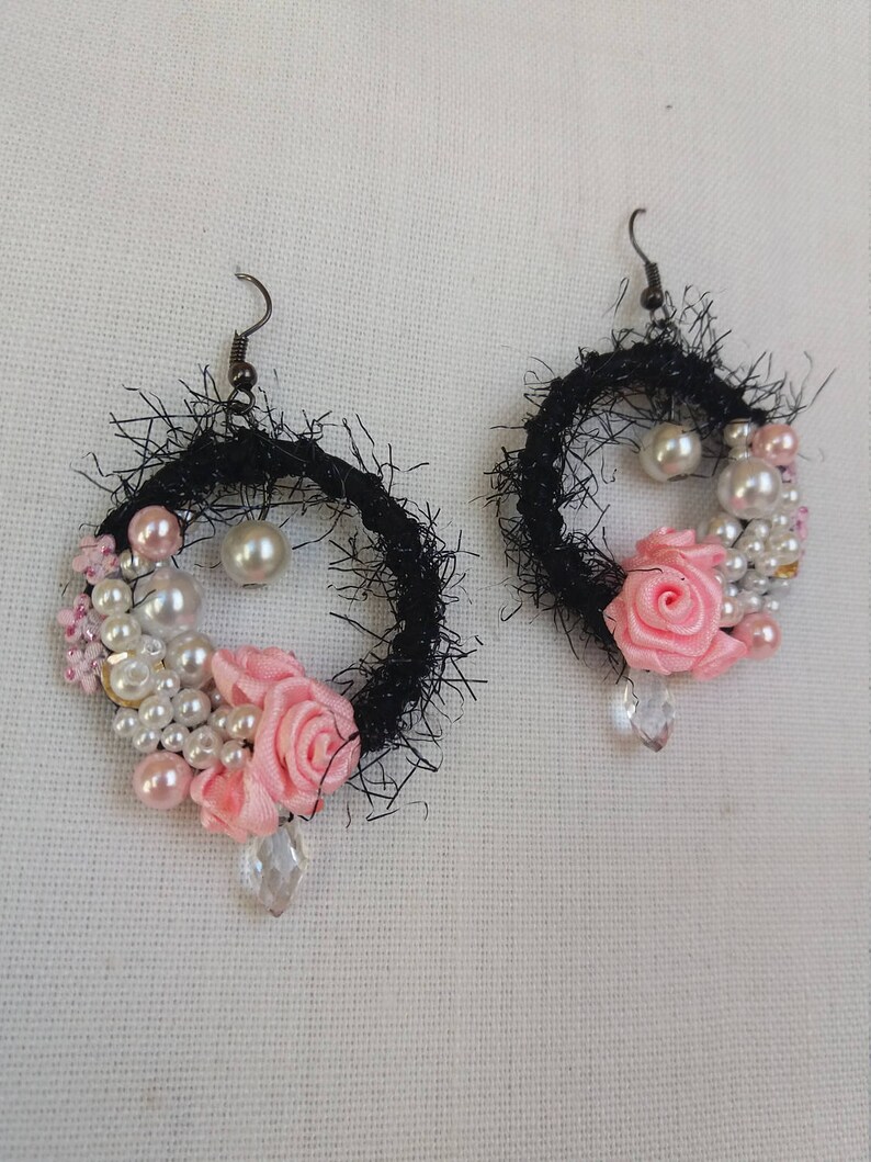 Rose Flower Bridal Earrings Swarovski Occasional Jewelry Gift Etsy