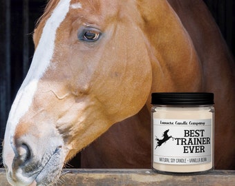 Best Trainer Ever candle, Equestrian Candle, Horse Candle, Gifts for Horse Lovers, Equine Candle, Horse Lover Gift, Riding Instructor Gift