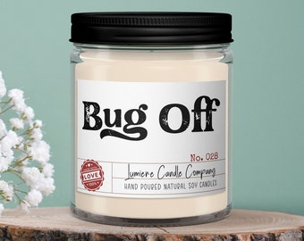Citronella Soy Candle: Bug Repellent, Outdoor Camping