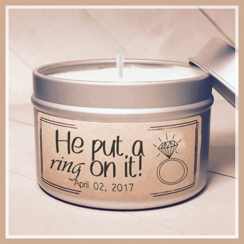 Personalized Engagement Candle Wedding Gift Wedding Favor Etsy