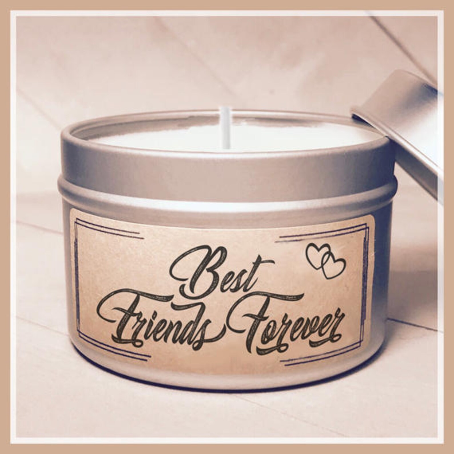 BEST FRIENDS FOREVER personalized candle Best Friend Candle Etsy