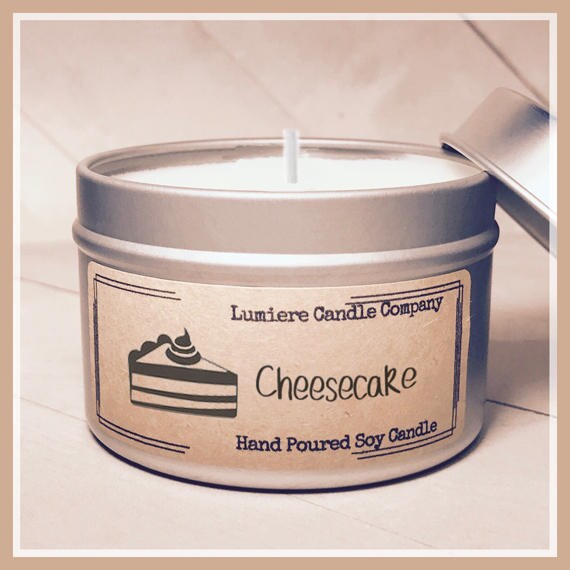 CHEESECAKE scent Bakery Candle Candle Tin Hand Poured Etsy