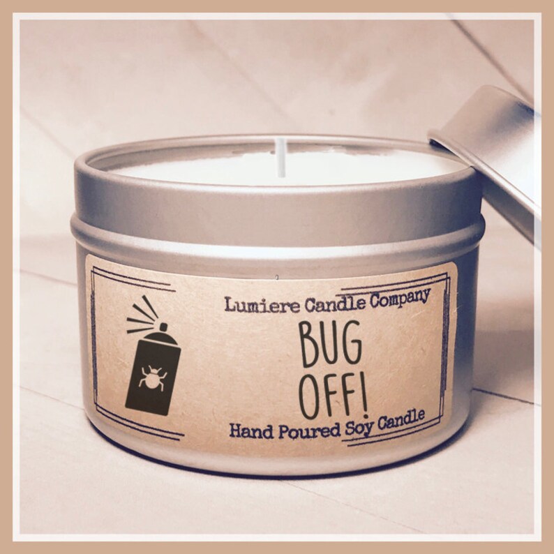 BUG OFF Scented Soy Candle Citronella Candle Bug Repellent Etsy