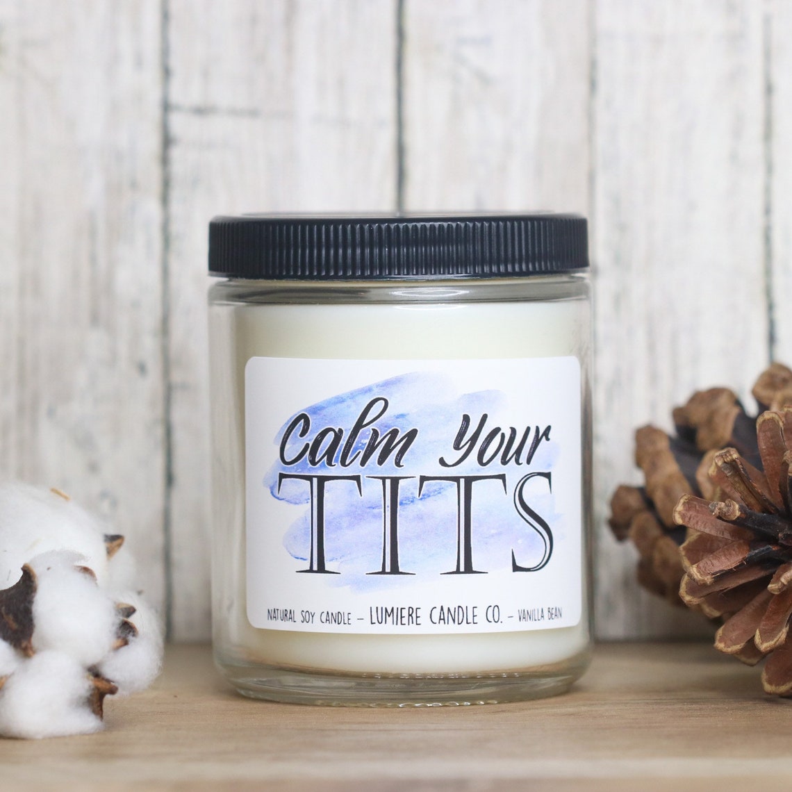 Calm Your Tits Scented Candle Calming Candle Relaxing Etsy