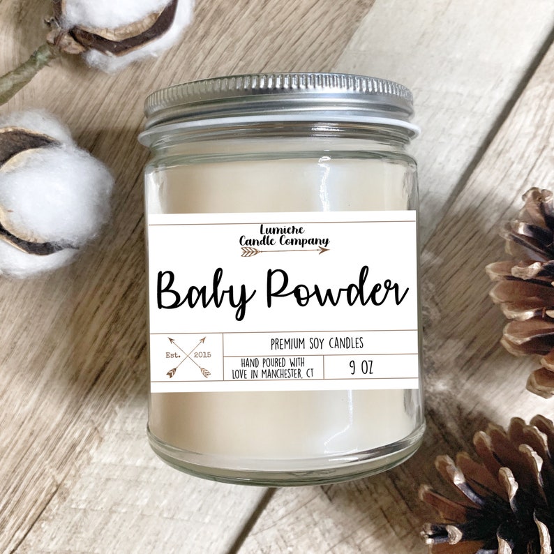 BABY POWDER scented Soy Candle Home Decor Gift For Her Etsy