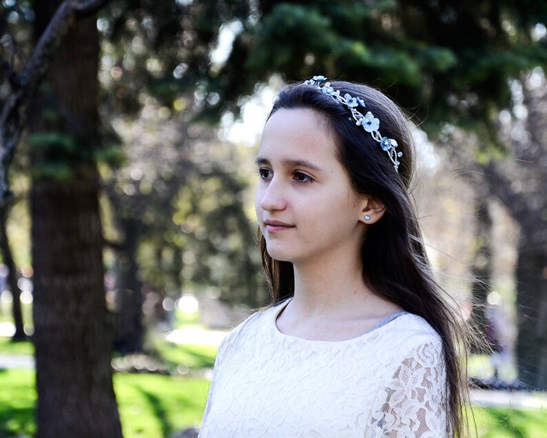 Cherry Blossom Crown Red Headband Flower Girl Crown Red Etsy