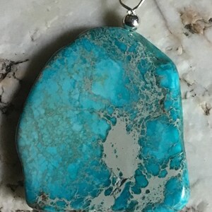 Funky gevormde turquoise indruk Jasper hanger
