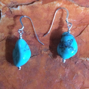 Turquoise Bungel oorbellen