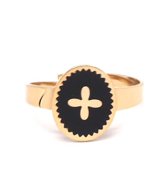 Bague or croix sale